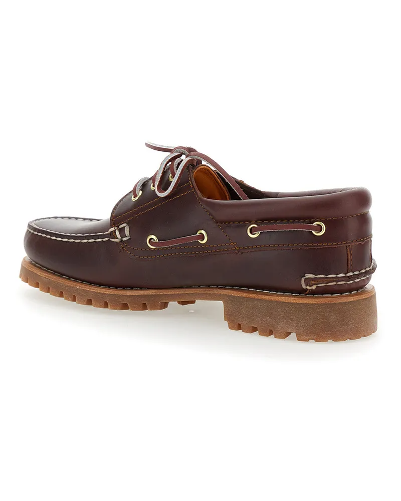 Timberland Men's Loafers Authentic Leather Burgundy Brown