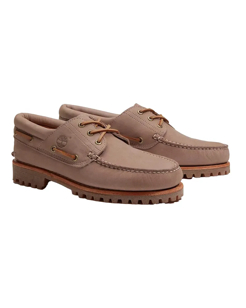 Timberland Unisex Boat Shoe Lake House 3-Eye Lug Light Purple Nubuck Leather Loafers Purple