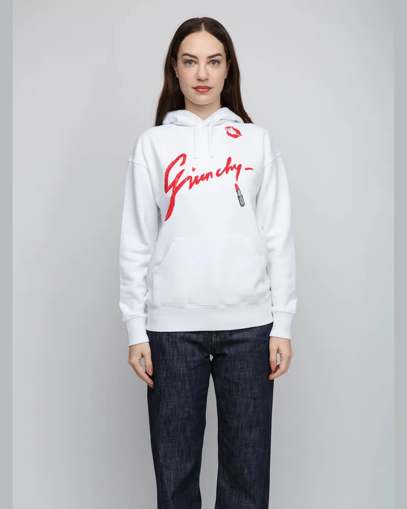 Givenchy Women's White Cotton Hoodie Clothing White