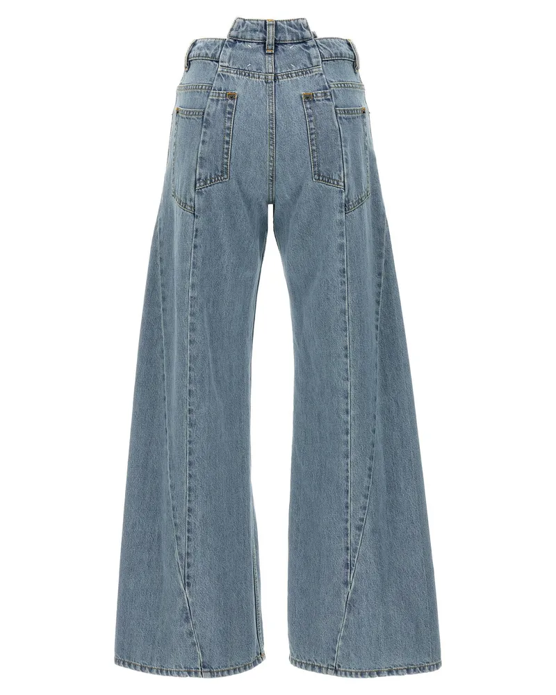 Maison Margiela Asymmetrical Waist Jeans — Light Blue Light