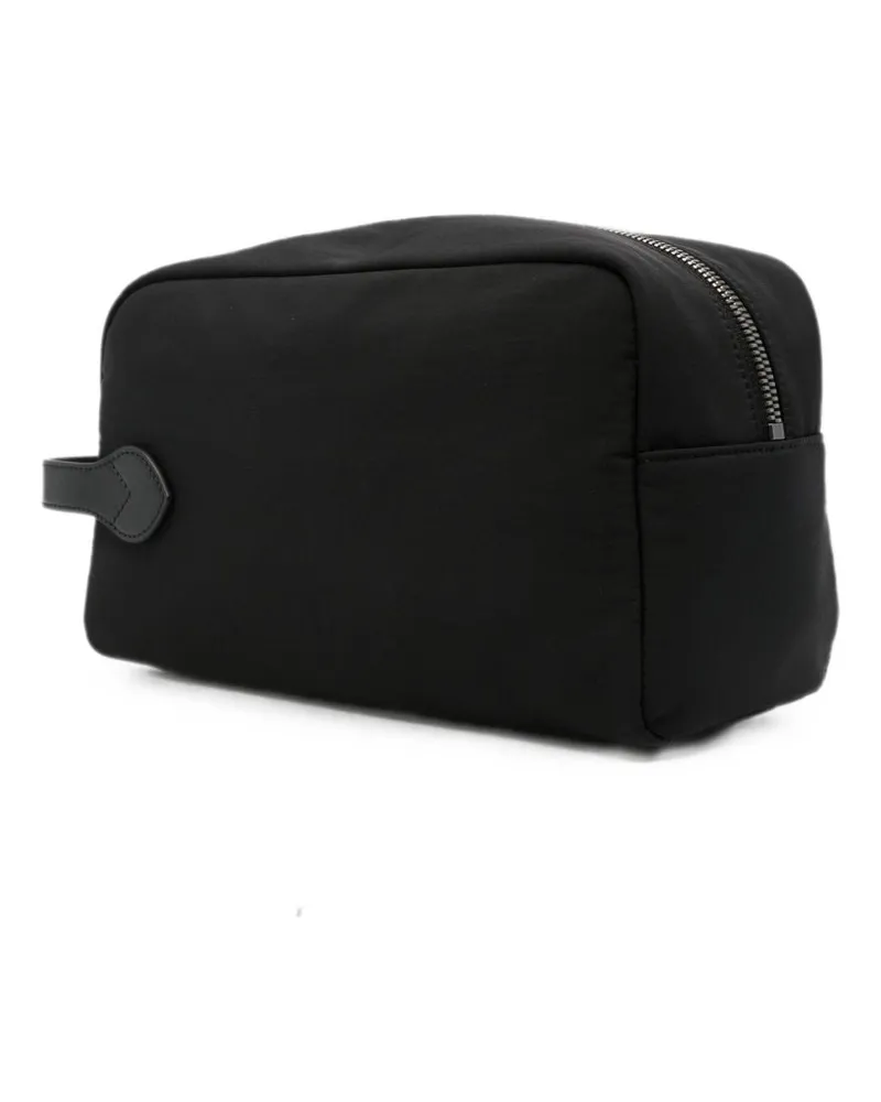 Emporio Armani Logo Plaque Nylon Clutch — Black Black