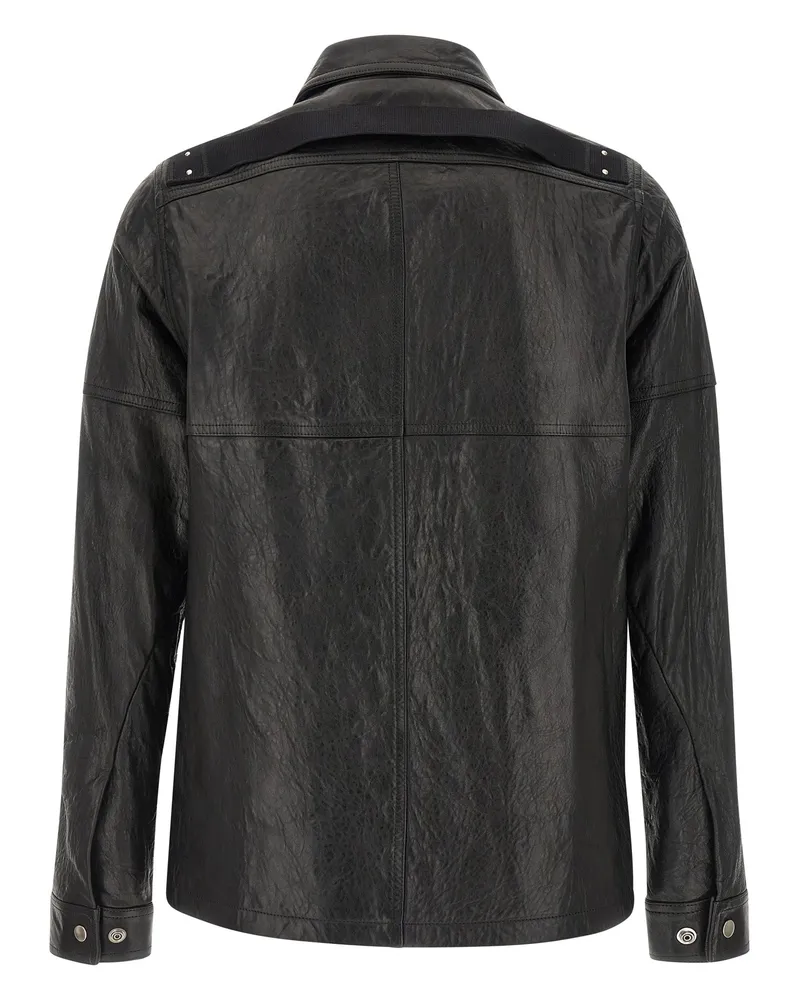 Rick Owens Men's Black Lamb Leather Jacket Clothing Black