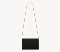 Envelope-Style Gold Hardware Wallet — Black