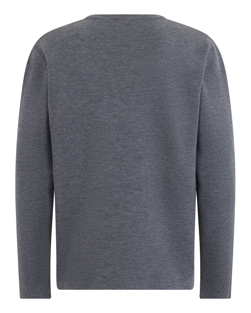 Slowear Men's Crewneck Sweater Medium Grey Virgin Wool Sweatshirts 