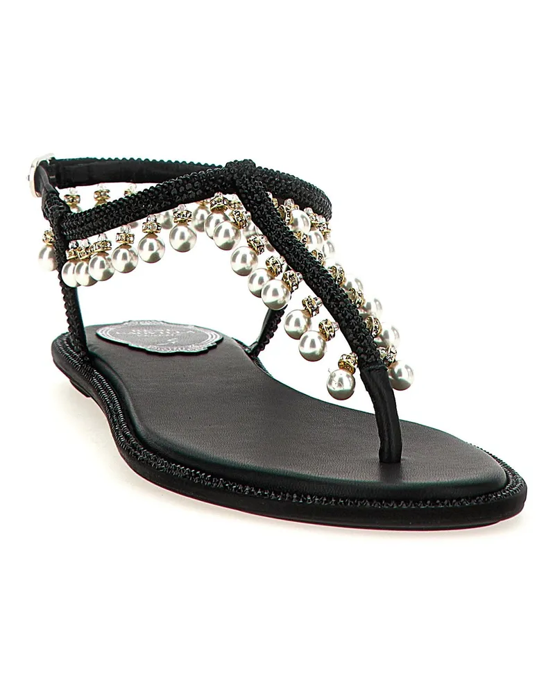 René Caovilla Diana Sandal — Black Black