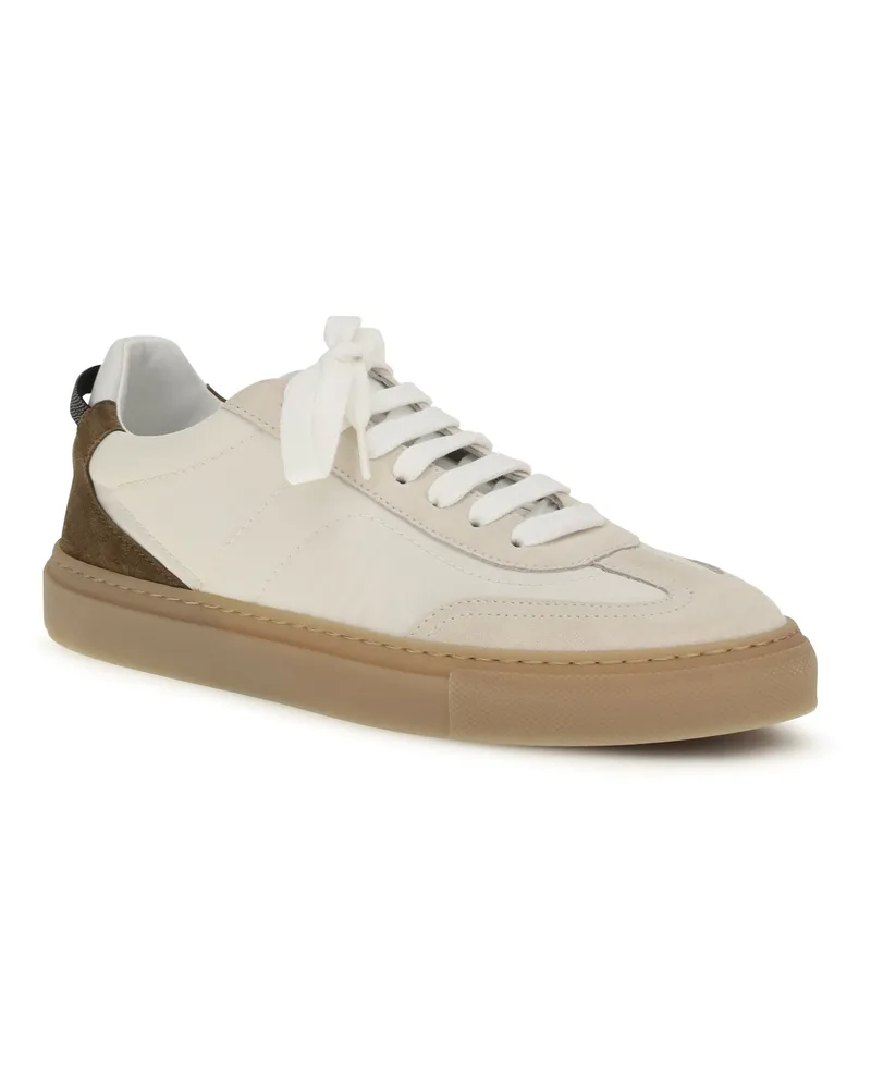 Brunello Cucinelli Women's Suede Sneakers Avorio Beige