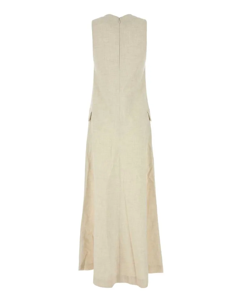camilla and marc Women's Sand Stretch Polyester Blend Floris Dress Ivorymarle Abiti Beige