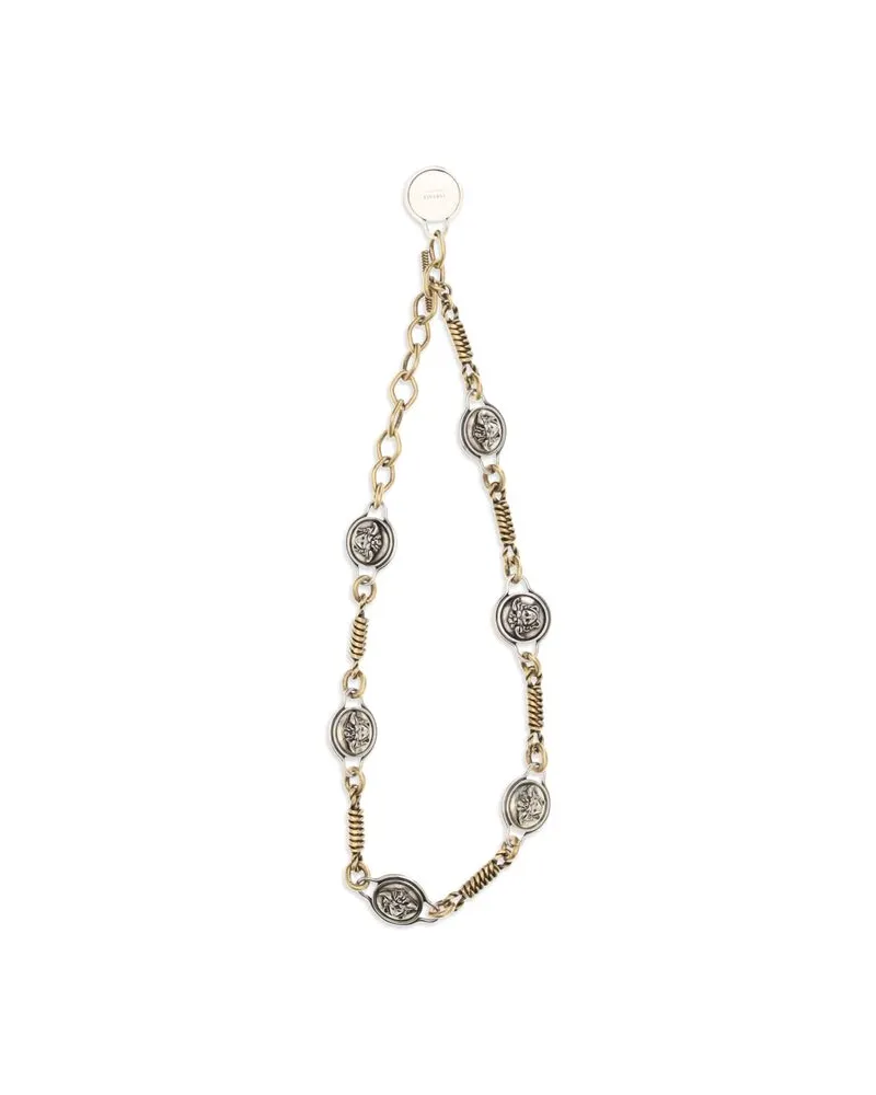 Versace Women's Silver Brass Necklace Silver