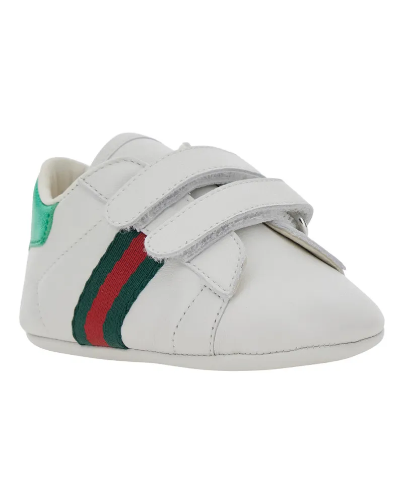 Gucci Unisex Low-Top Sneakers White Leather Trainers White