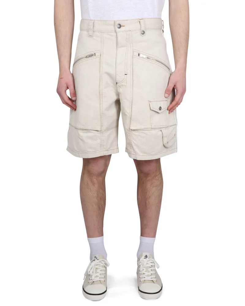 Isabel Marant Peio Bermuda Shorts — Powder Powder