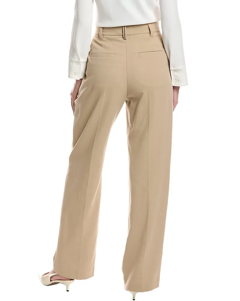 Brunello Cucinelli Tailored Straight-Leg Trousers — Beige Beige