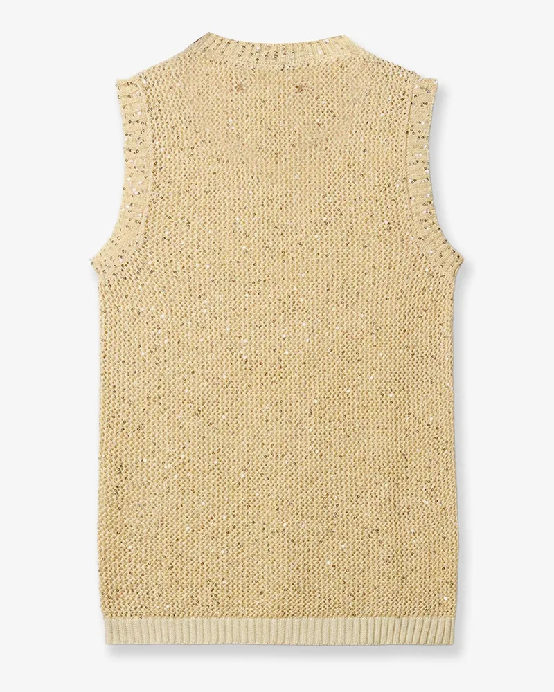 Golden Goose Women's Sequin Sweater Melyssa Beige Polyamide Beige