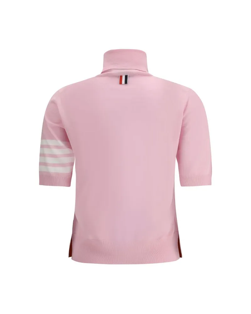 Thom Browne Women's Multicolor Polyamide Turtleneck Clothing Pink