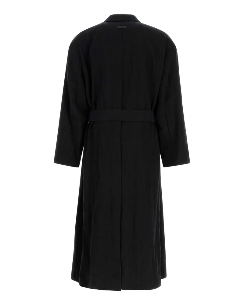 Fear of God Men's Black Lyocell Blend Trench Coat Exterior: Nylon Black