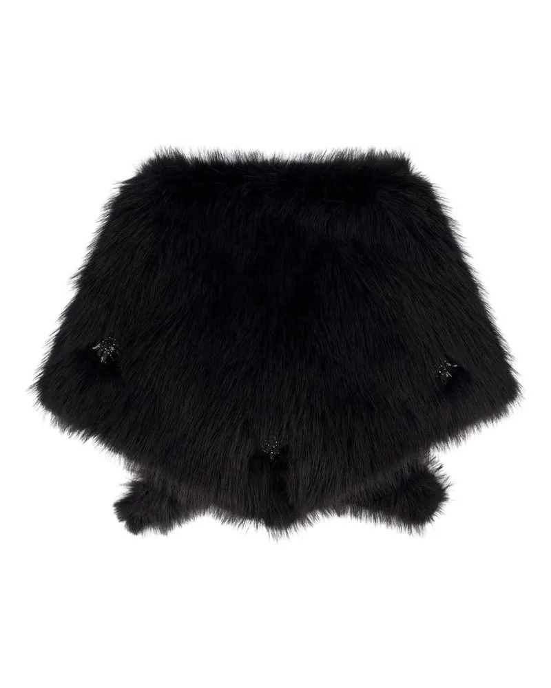 Simone Rocha Faux Fur Neckerchief — Black Black
