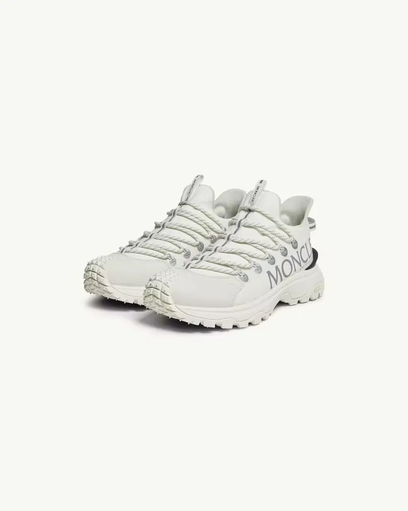 Moncler Logo-Print Trainer Sneaker — White White