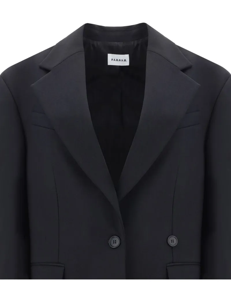 P.A.R.O.S.H. Virgin Wool Blend Blazer — Black Black