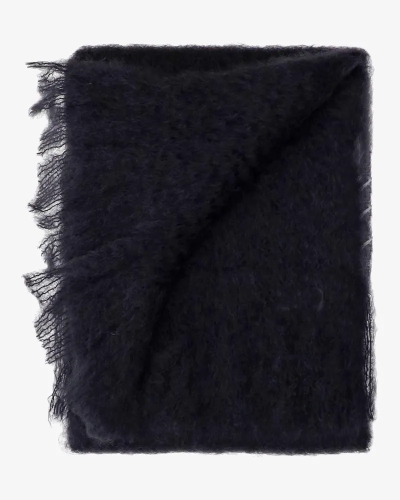 Jil Sander Women's Scarf Mohair-Blend Black Scarfs Black