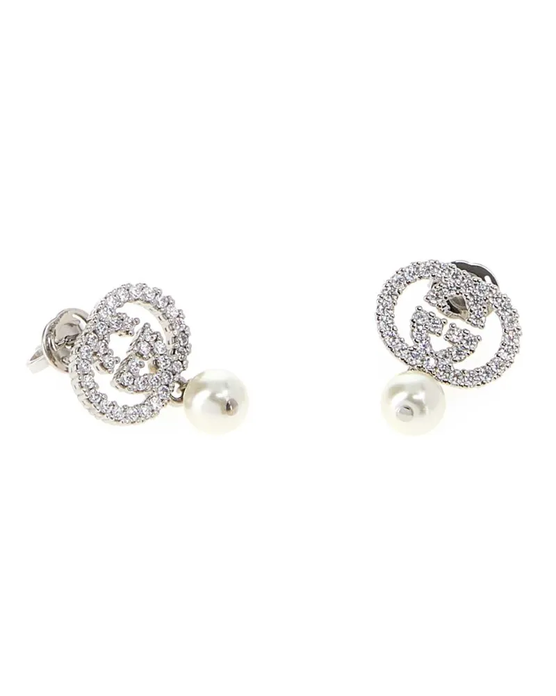 Gucci Women's Silver Metal Earrings 0926pearlwhite Brass Silver