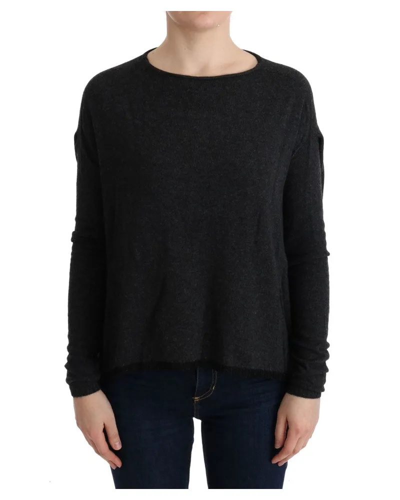 CoSTUME NATIONAL Viscose-Blend Knit Sweater — Gray Gray