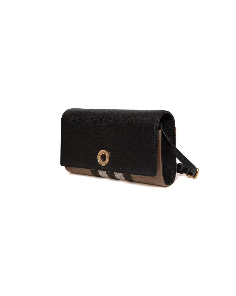 Burberry Leather Crossbody Bag — Black Black