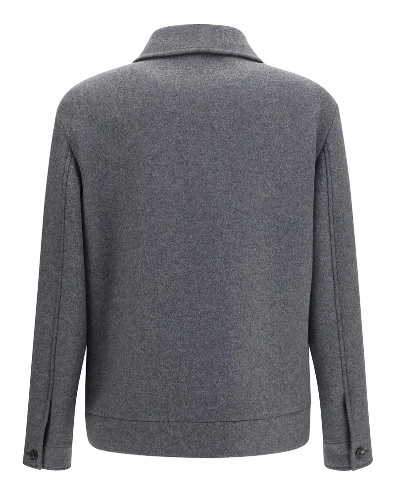 Valentino Garavani Men's Wool And Cashmere Jacket Grigio Scuro Melange Gray