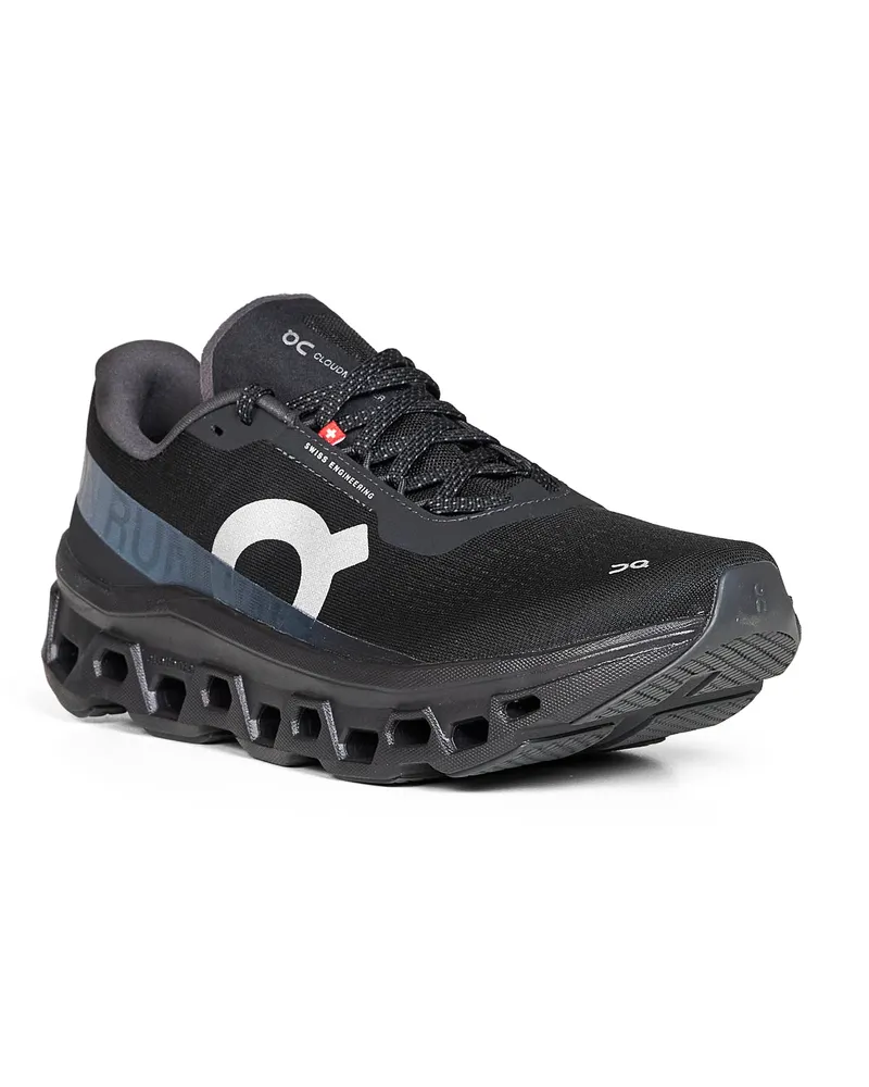 ON Men's Sneakers Cloudmster 1 Black Recycled Polyester Trainers Black