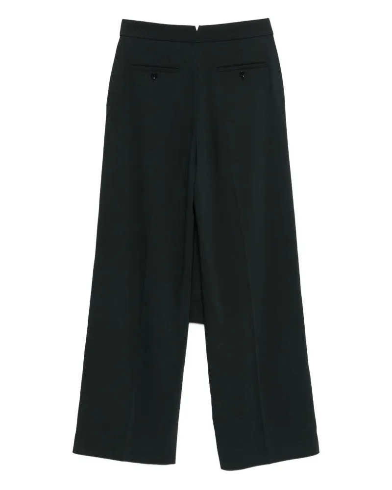 AMI Paris Layered Wool Trousers — Black Black