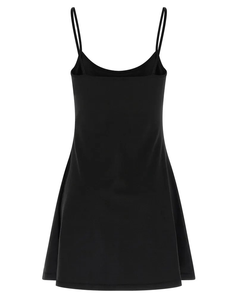 Diesel Embossed Logo Stretch Cotton Dress — Black Black