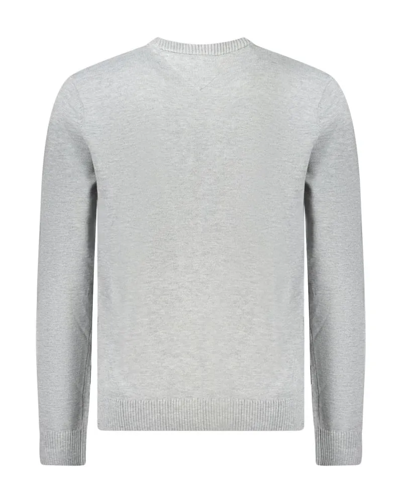 Tommy Hilfiger Logo-Embroidered Crew Neck Sweater — Gray Gray