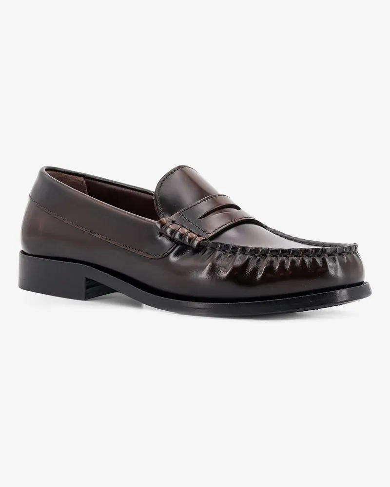 Alohas Women's Loafers Leather Rivet Brown Brown