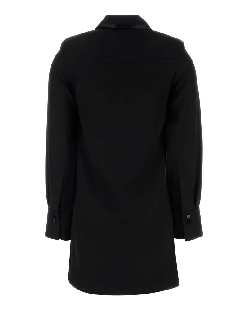 ATTICO Women's Black Gabardine Mini Dress Abiti Black