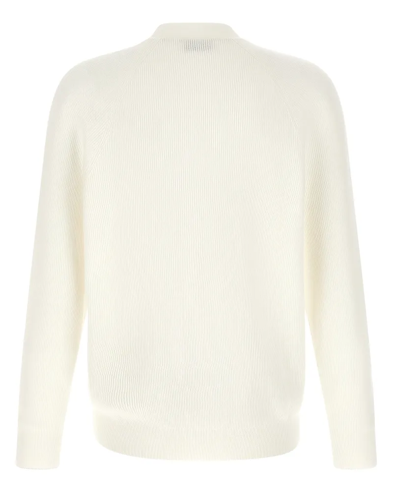 Brunello Cucinelli Men's White Cotton Cardigan Clothing White