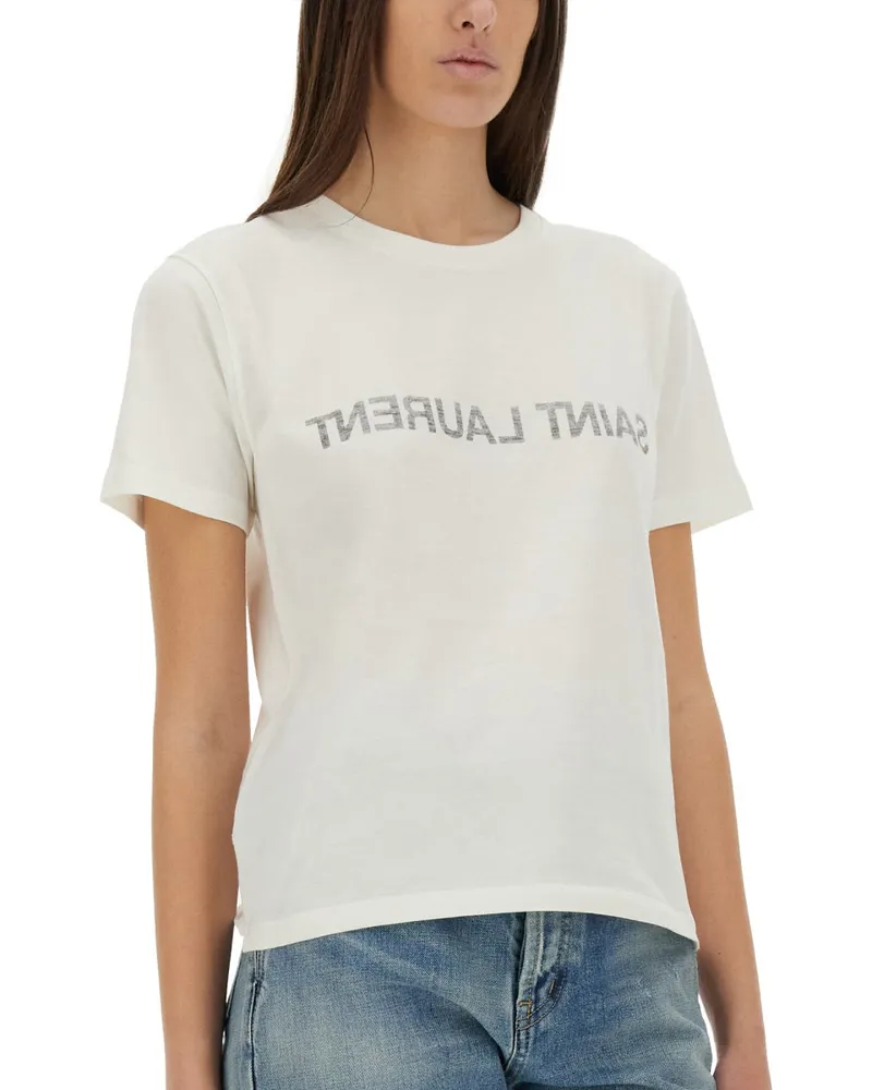 Saint Laurent Reverse T-Shirt — White White