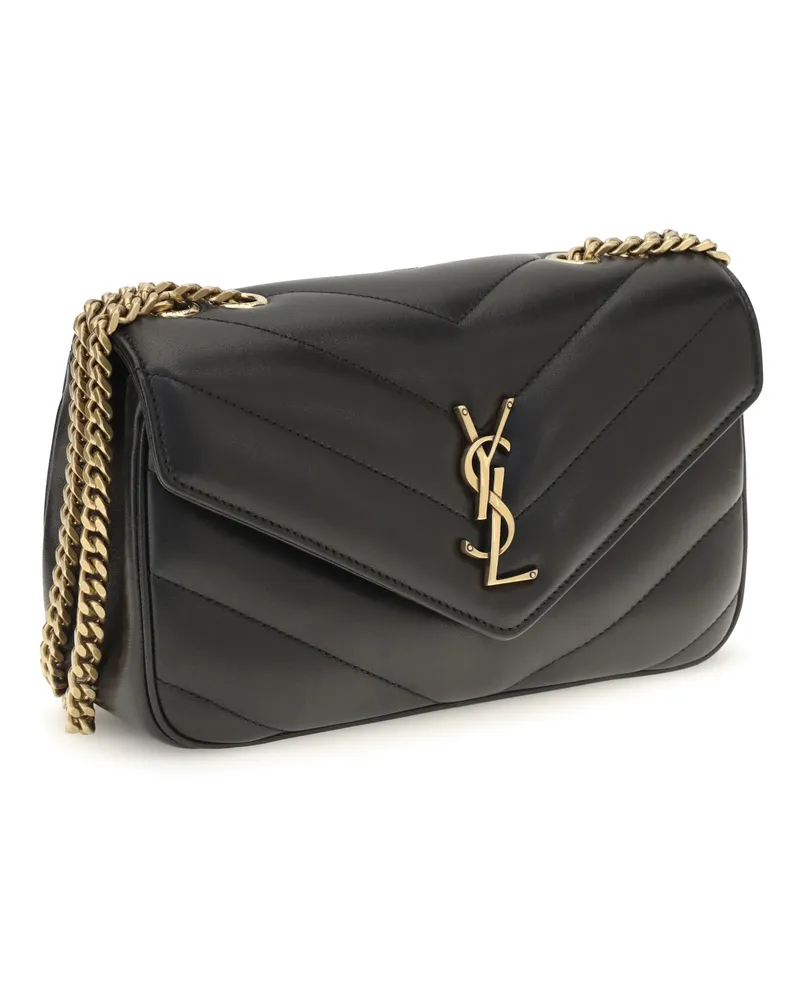 Saint Laurent Loulou Crossbody Bag — Black Black