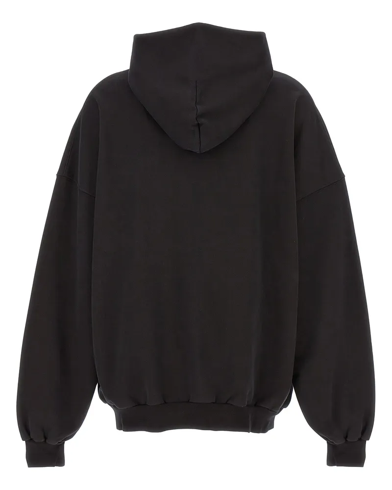Balenciaga Women's Bicolor Cotton Hoodie Clothing Black