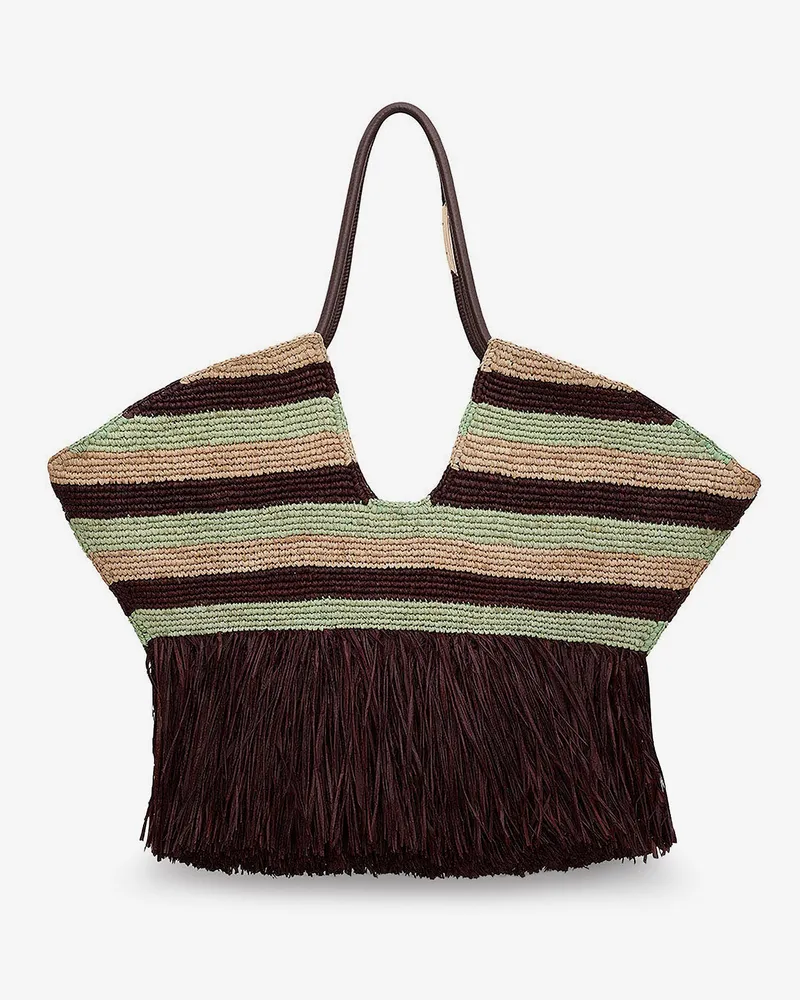 Zimmermann Women's Shoulder Bag Golden Time Raffia Brown Brown