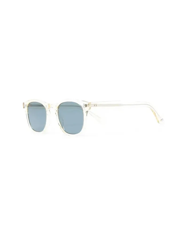 Garrett Leight ACE Crystal Clear Acetate Sunglasses — Clear Clear