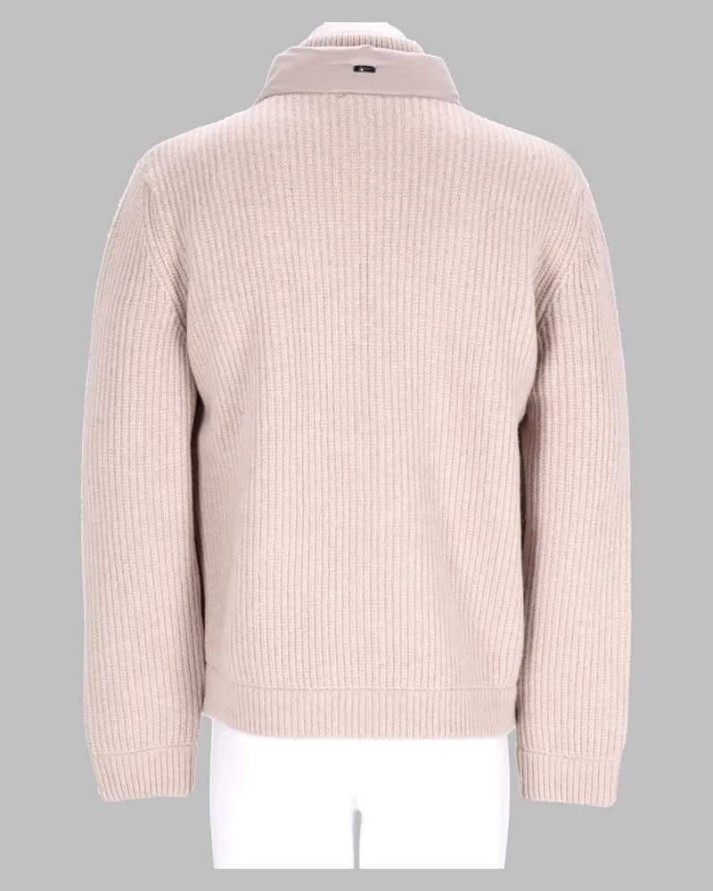 Herno Wool-Blend Puffer Jacket — Beige Beige