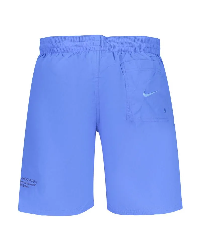 Nike Logo Print Swim Shorts — Blue Blue