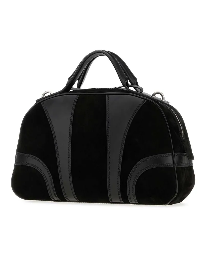 Dries van Noten Men's Black Suede And Leather Handbag Borse A Mano Bag Black
