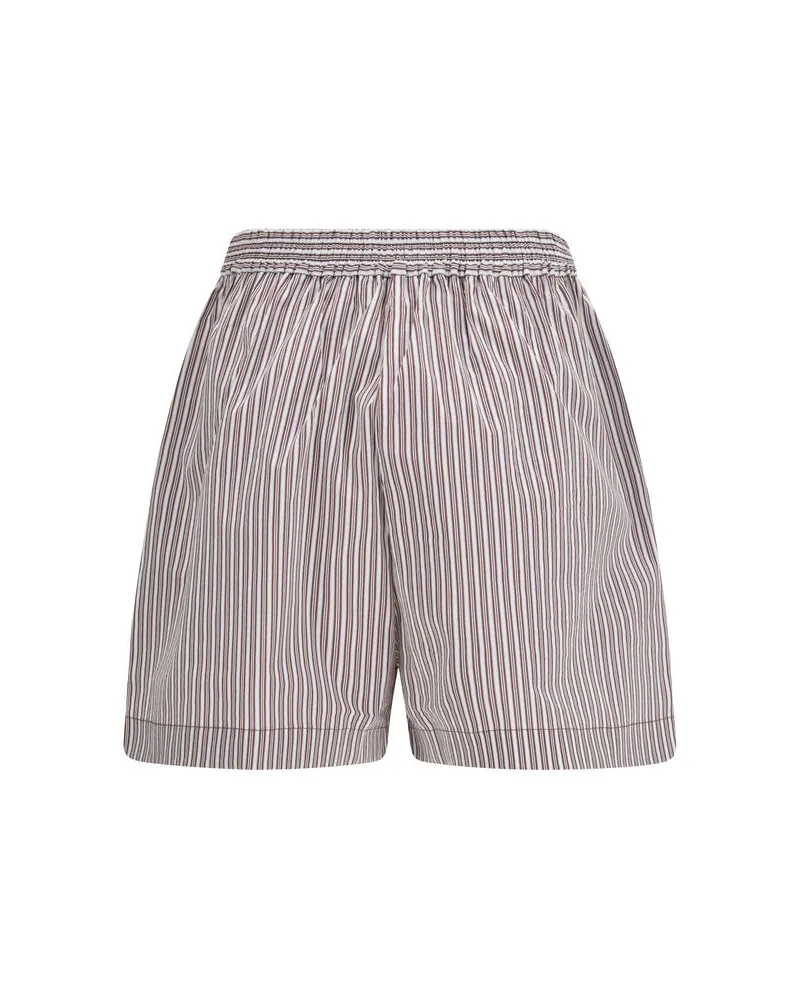 Brunello Cucinelli Women's Multicolor Cotton Bermuda Shorts Gray