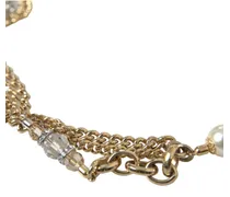 Women's Blue Braided Gold Brass Chain Waist Belt Black