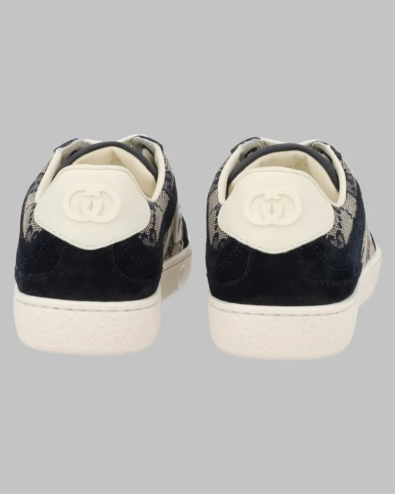 Gucci Logo-Accented Textile and Calfskin Sneaker — Blue Blue
