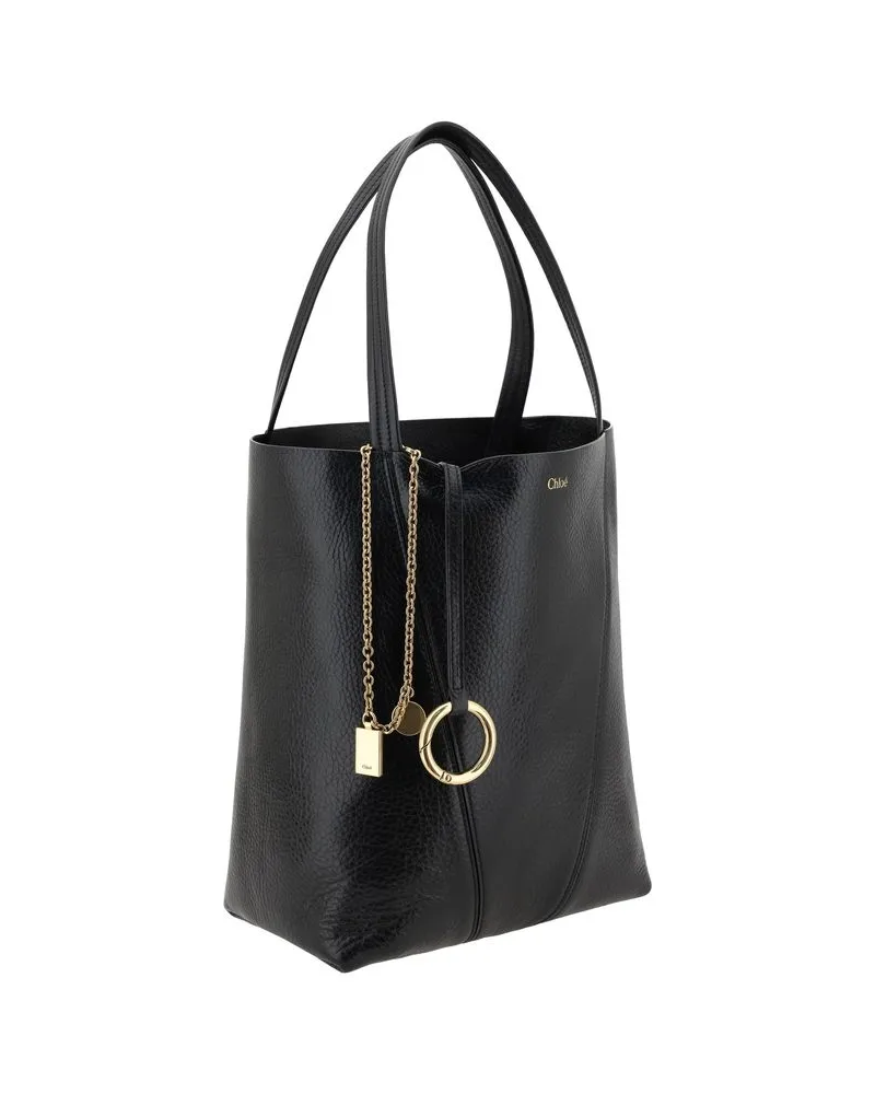 Chloé Women's Black Calf Leather Bos Taurus Shoulder Bag Black