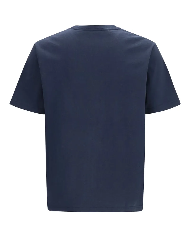 Kitsuné Men Fox Head Comfort T-Shirt Classic Navy Cotton T-Shirts And Polos Navy