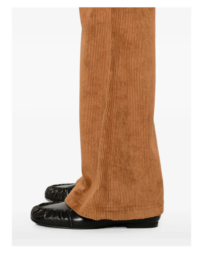 Moncler Flared Corduroy Trousers — Brown Brown