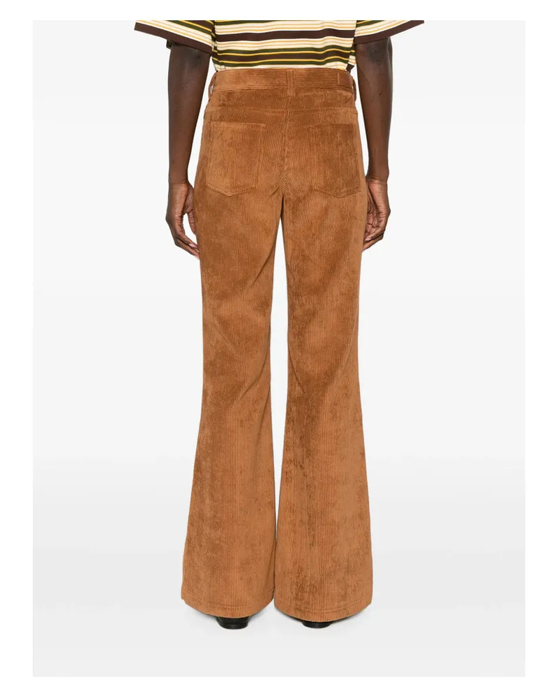 Moncler Flared Corduroy Trousers — Brown Brown