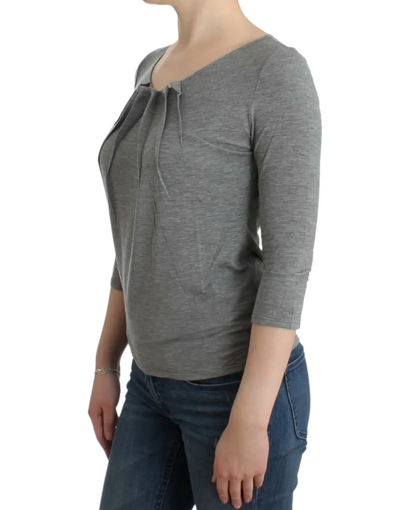 Roberto Cavalli Modal-Cashmere Blend Sweater — Gray Gray