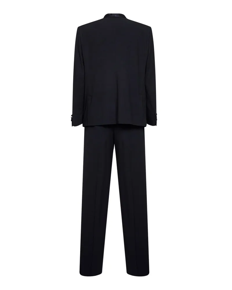 Giorgio Armani Men's Tuxedo Suit Dark Navy Wool Blue Virgin Suits Navy